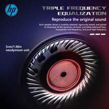 HP 8001 有线耳机，7.1 环绕立体声，深低音包耳式耳机，带蓝色 LED 灯，防噪音麦克风，适用于游戏和办公，节日礼物 - 均碼 - 查看 6