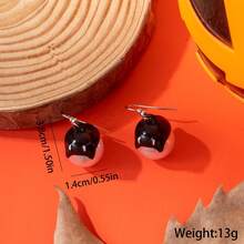 1 对/6 对金属幽灵、蜘蛛、字母、十字架、黑猫形吊坠耳环，女士万圣节派对、送给朋友的生日礼物