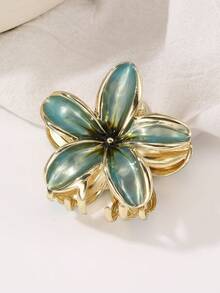 1 件装女士浪漫鸡蛋花发夹，彩色花朵金属发饰，适合高发量，适合日常佩戴和派对发夹爪夹发夹发夹发夹发夹发夹发夹，海滩配饰秋冬女士度假装发饰