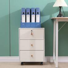 Small Mobile File Cabinet, Home Office Under Desk Drawers, File Storage Unit, Office Pedestal, Under Desk Unit, Small Bedside Drawers Cabinet On Casters - White - View 2