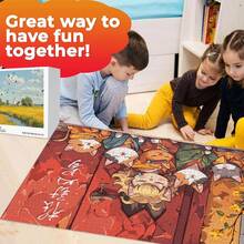 1 件 301-500 片拼图，以身穿红色服装的猫为特色，有趣的颜色和形状识别，学习技能，生日派对礼物，丰富多彩的早期学习和大脑刺激乐趣