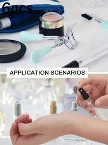 Bộ 6 chai xịt nước hoa bằng nhựa 3ml có thể tái sử dụng | Không chứa thủy ngân, dụng cụ xịt du lịch có thể tái sử dụng, bao gồm ống tiêm, ống nhỏ giọt và phễu, thích hợp cho mỹ phẩm và nước hoa, dụng cụ chiết nước hoa, chai nước hoa có thể tái sử dụng thiết yếu khi đi du lịch. - Nhiều màu - Xem 2