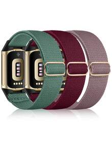 [3 Gói] Dây đeo thay thế bằng nylon siêu co giãn cao cấp – Dây đeo thể thao đàn hồi mềm mại, thoáng khí và có thể điều chỉnh – Dây đeo cổ tay thời trang và thoải mái tương thích với Fitbit Charge 6 / Fitbit Charge 5 – Hoàn hảo cho cả nam và nữ (Thiết kế nhẹ và bền) - Fitbit Charge 5/6 - Xem 9