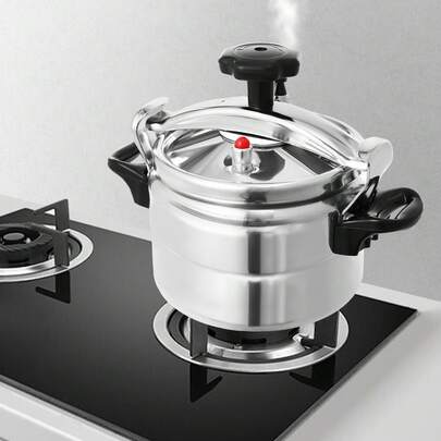 3l Silver Aluminum Alloy Pressure Cooker, Multi-Function Cooking Pot With Thickened Walls, Family Small Pressure Cooker, Easy Clean Home Kitchen Appliance For Open Flame Induction Cooktops