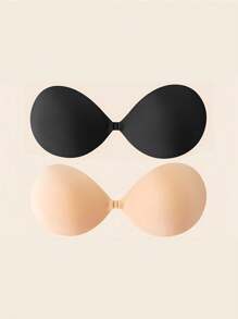 2/4 pezzi Reggiseno adesivo senza spalline push up invisibile per donne, reggiseno adesivo riutilizzabile per abiti senza schienale