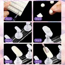 2 Set Nail Stand Painting Press Nail Holder Acrylic Magnetic Tips Training Fingernail Display Stands Holders And 96 Pieces White Reusable Adhesive Putty(Black And White) - Kim loại hồng - Xem 8