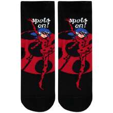 Miraculous Socks Pack Of 3 | Girls Ladybug Socks | Kids Multipack Socks | Official Merchandise | Fast UK Delivery Shipping | Trusted UK Seller | Great Gift For Kids | Perfect For Back To School, Halloween, Birthdays And Christmas - Red - View 3
