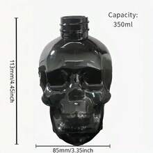 1/2 件 350 毫升骷髅设计皂液器 - 可再填充 PET 塑料泵瓶，适用于洗手液、洗发水和沐浴露 - 螺旋盖，无香型 - 浴室装饰，万圣节主题液体储存，浴室、家居和浴室装饰的理想皂液器
