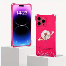 Funda para teléfono 1 pieza. El diseño de patrón de flores y planetas de dibujos animados te permite colgar la funda del teléfono en las cuatro esquinas. Es Adecuado El TPU Impreso Suave De 16 Pro 13 15 Plus 14 - Colores mixtos 1 - Ver 5