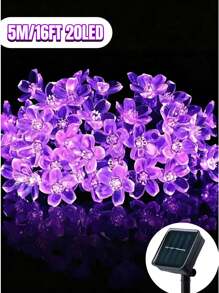 20/50/100 LED 太阳能灯串 - 户外太阳能灯串，适用于花园和庭院围栏、圣诞树装饰、8 种照明模式、IP65 防水、具有童话般的照明环境 - 防风、节能、易于安装，适用于婚礼、派对、家庭、草坪、万圣节、圣诞节和节日装饰（暖白/白色/彩色/紫色）
