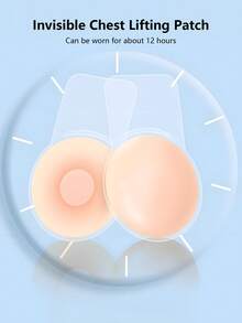 2 Stücke/Packung (10cm/3,93 Zoll) Damen Silikon Brust-Lift BH, Nippel Abdeckungen für trägerlose BHs, BH-Pads für Partykleider und Abendkleider, hebt und schiebt den Busen hoch, verbessert das Dekolleté - Verschiedenfarbig - Übersicht 5