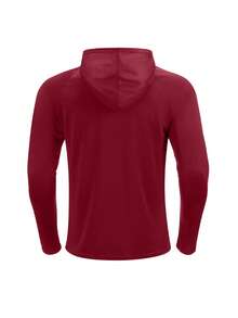 HOPLYNN 4-pak męskich sportowych koszulek z kapturem, z długim rękawem, do ćwiczeń, sportowych, do biegania, na co dzień