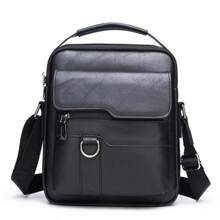1pc Men's Shoulder Sling Bag, New PU Leather Crossbody Bag, Retro PU Leather Vertical Portable Handbag, Business Shoulder Bag, Valentine's Day Gift, Gift For Husband Boyfriend Christmas Fall Pack Vintage Bags Purse Sling Bag Mini Bag Small Bag Office Bag Sling Bag Side Bags New Life Items For Students Purse Essentials Fashion Men's Bags Small Bag For Men Retro Bag Body Bag For Men
