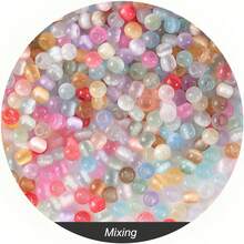 4毫米/140颗A级疗愈宝石、蛋白石珠、日光石珠、水晶石珠、合成猫眼珠、能量石、圆形散珠、半宝石水晶珠，适用于制作DIY手链项链