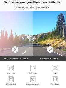 1 Pack Square Frame Y2K Decorative Fashion Eyeglasses Sweet Cool Hot Girls Suitable For Women Summer Beach Vacation, Outdoor, Travel - 黑色 - 查看 10