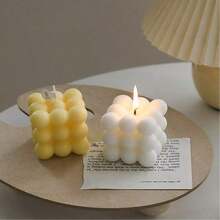1 支泡泡蜡烛，美丽的极乐泡泡蜡烛 - 装饰蜡香薰，香味，可爱的北欧糕点，大号装饰形状蜡烛，适合家居装饰和礼物，有多种颜色、香味和尺寸可供选择 - 彩色 - 查看 3