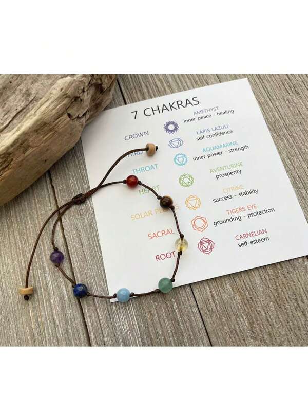 7 Pulseras de los Chakras, Pulseras de Cristal, Joyería de Yoga, Regalos de Meditación, Cristales Curativos de los Chakras, Regalos Espirituales, Pulseras de Piedras Preciosas Naturales