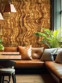 1 Roll 1m/3m/5m Retro Gold Wood Grain Decorative Wall Paper, Self-Adhesive Removable Vinyl Contact Paper For DIY Home Decor, Room Background, Bedroom, Kitchen, Living Room, Bathroom, Cabinet, Furniture Refurbish Wallpaper Wall Stickers Room Decor Wall Decor Living Room Decor