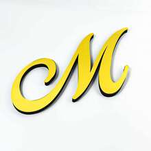 OUTANA 20厘米3D亚克力镜面墙贴，金/银/黑书法字母墙贴。自粘可移除设计，轻松在装饰墙上拼出“生日快乐”。适用于装饰客厅、卧室、厨房、办公室、健身房等场所。 - 金色 - 查看 13