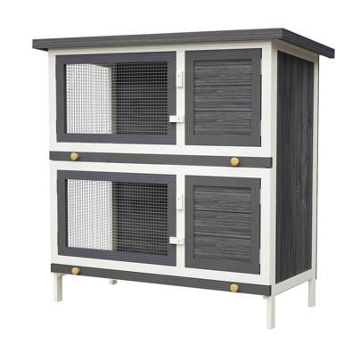 Advwin Advwin 90x45x90cm Wooden Bunny Rabbit Hutch House