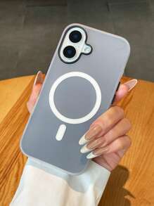 黑色磨砂软壳奢华透明磁性无线充电手机简约纯色节日礼物送给情侣朋友家人自己耐用、防震、时尚的 TPU 材质柔软磨砂 TPU 保护手机壳适用于 16 Pro Max/15/14 Plus/13/12/11