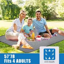 Mantas de picnic para exteriores, impermeables, grandes, tapete de playa, sin arena, plegable, con correa de transporte, manta de camping portátil, manta de parque para césped parque, senderismo, - a - Ver 9