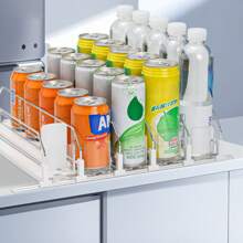 Upgraded Drink Organizer For Fridge,Soda Can Dispenser For Refrigerator,Automatic Self-Pushing Drink Pusher,Space-Saving Fridge Storage,Holds Up To 25-30 Cans, 5 Row