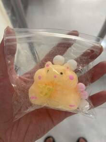 1个实心仓鼠造型慢回弹玩具，猫爪造型慢回弹玩具，解压玩具，随机包装及字母配件，趣味生日礼物，柔软挤压玩具，毕业礼物交换，节日派对惊喜礼物，慢回弹玩具，抗压玩具 - 黃色 - 查看 11