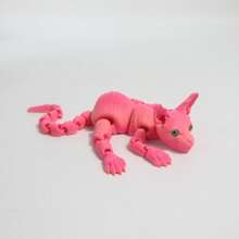 1 件 50 厘米/19.69 英寸 3D 打印巨型狮身人面像猫雕像，无毛猫家居装饰，逼真的仿真眼睛，全身可活动关节，彩虹系列猫装饰，节日装饰礼物，圣诞节，万圣节装饰，猫爱好者的完美礼物 - 彩色 - 查看 15