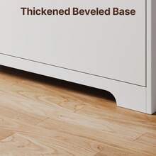 7 Drawer Dresser, 48" Wide Wood Chest Of Drawers For Bedroom, White Modern Storage Organizer  With Anti-Toppling Device And Thickened Beveled Base , Handle Free Design, For Living Room, , Entryway, Hallway,White - 白色 - 查看 7