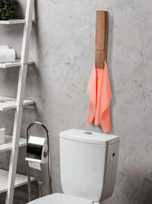 1Pc Giant Clothespin Bathroom Towel Holder, Extra-Large Wooden Clip Towel Holder Set, For Bathroom, Farmhouse Decor Wall-Mounted Towel Rack, Multipurpose Home Laundry Decoration, Towel Rack Or Hook, Bathroom Accessories Wall Decor