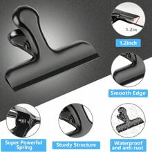 袋夹，重型不锈钢芯片夹，非常适合厨房办公室密封咖啡袋，纸质 - 8 件彩色