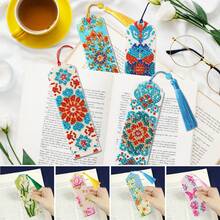 4/8pcs DIY Diamond Painting Bookmarks, Mandala Pattern For All Seasons, Study Supplies & Tools - Multicolor - View 14