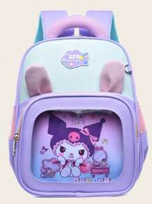 Sanrio Sac à dos léger Sanrio New Kulomi, sac à bandoulière dessin animé mignon à charge réduite, convient pour le campus, les voyages et les vacances