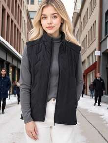 Ladies Keep Warm Vest, Fleece Vest, Warm And Fashionable, Suitable For Outdoor Sports, Running, Basketball, Fishing, Travel Wear, Is A Must-Have Clothing For Woman,Winter