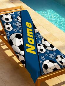 可定制印有足球名字的超大沙滩巾，不易褪色，吸水性强。适合旅行、泳池、潜水、冲浪、瑜伽等活动。海滩必备时尚单品，旅行必备。 - 彩色 - 查看 5