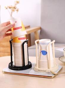 1 stuk plastic bekerdispenser voor thuis en op kantoor, bekerhouder voor op het aanrecht in de badkamer, organizer voor wegwerpbekers, bekerhouder voor op tafel in bar en café