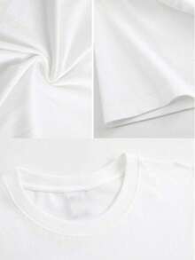 One piece shirts summer tops cotton  clothes women camisas de mujer lindas Verano Vacacionescamiseta de algodón negro blanca 180gestampado de hoja tropicalcamiseta de algodón de alta calidadcuello redondocorte básico holgado hombres y mujeres transpirable versátil lavable a máquina cómoda talla S ~ 3XL diario casual deportes imprescindible para el verano - Blanco - Ver 3