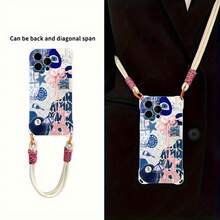 Funda para teléfono (1 unidad): Funda moderna a prueba de golpes en las cuatro esquinas con correa cruzada para colgar al cuello. Suave y compatible con las series 12, 13, 14, 15, 16 Pro y Pro Plus. Diseño novedoso. - Blanco marfil - Ver 3