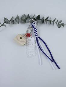 一套可爱迷你配饰套装 - 豹纹耳机收纳袋、心形钥匙扣（粉色和黑色）、亚克力妈妈包挂饰、钥匙链小饰品，送给妈妈、朋友、汽车配件、背包、学校用品、可爱哥特风Y2K圣诞礼物创意、包包配件、带证件夹的挂绳、汽车配件、包包挂饰、汽车、老师、姐妹