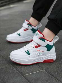 Teenagers Classic Low-Top Leather Sneakers, Spring & Autumn, Simple & Fashionable, Lace-Up, Athletic, Versatile Casual Skateboard Shoes