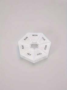 耐用的聚丙烯每周药丸收纳盒 - 紧凑的圆形设计，7 个隔层，多色，便携式每日药物储存，方便旅行，钱包药盒 - 彩色 - 查看 8