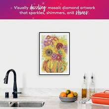 Summer Must-Have,2025 Best SellerDIAMOND ART CLUB Lea's Garden Diamond Painting Kit, Fun DIY Crafts For Adults, Round Diamond Art Canvas For Beginners, 13" X 13" (33cm X 33cm) - Pumpkin with Sunflowers - 查看 5