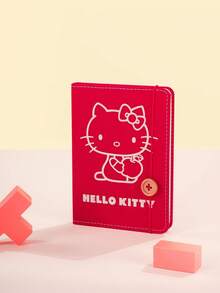 1pc Genuine  Fabric Hardcover A6 Notebook, Cartoon Cute Kitty Colorful Pages, Button Decorated Journal, Stationery Gift For Kids Back To School - Multicolor - View 8