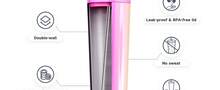 24 Oz Insulated Tumbler With Lid And Straw, Stainless Steel Vacuum Insulated Tumbler, Keeps Cold For 24 Hours, 100% Leak Proof, Fits In Car Cup Holder (Kiss) - Fancy - 查看 2