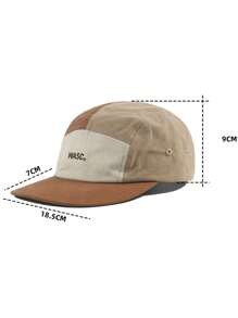 1pc Unisex Japanese-Style Patchwork 5-Panel Baseball Cap, Skateboard Snapback Hat, Outdoor Camping Streetwear, Suitable For Daily Wear, Shopping, Travel, Vacation
