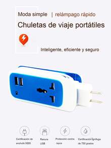 Cargador portátil, cable de extensión multifunción para cargar, carga de enchufe cómoda y portátil - Tipo de Enchufe A USA (110-127V) - Ver 9