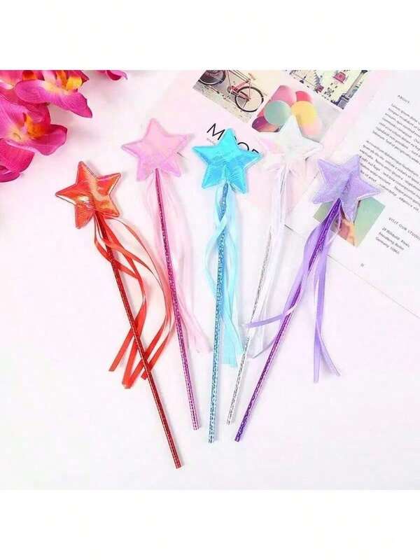 5 قطع فتاة ملاك جميلة للهالوين؛ عصا ساحرة نجمية؛ عكاز لطيف هدايا أعياد ميلاد الأطفال للأداء