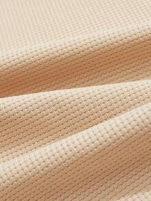 Men's Solid Color Waffle Plaid Casual Suit, Long Sleeve Crew Neck Sweatshirt And Drawstring Solid Color Pants, Distinctive And Comfortable Casual Suit Suitable For Men's Daily Casual Wear And Holiday Wear, Spring/Autumn, Cozy Outfits