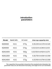 NYAYEO Ultra-Light Spinning Reel, Aluminum Alloy Spool, Stainless Steel Bearing, Spinning Fishing Reel,8000 9000 10000 12000 14000 Models,25KG Powerful Reel, Suitable For Saltwater & Freshwater Fishing - Silver - View 7